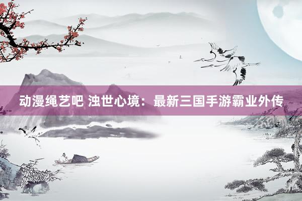 动漫绳艺吧 浊世心境：最新三国手游霸业外传
